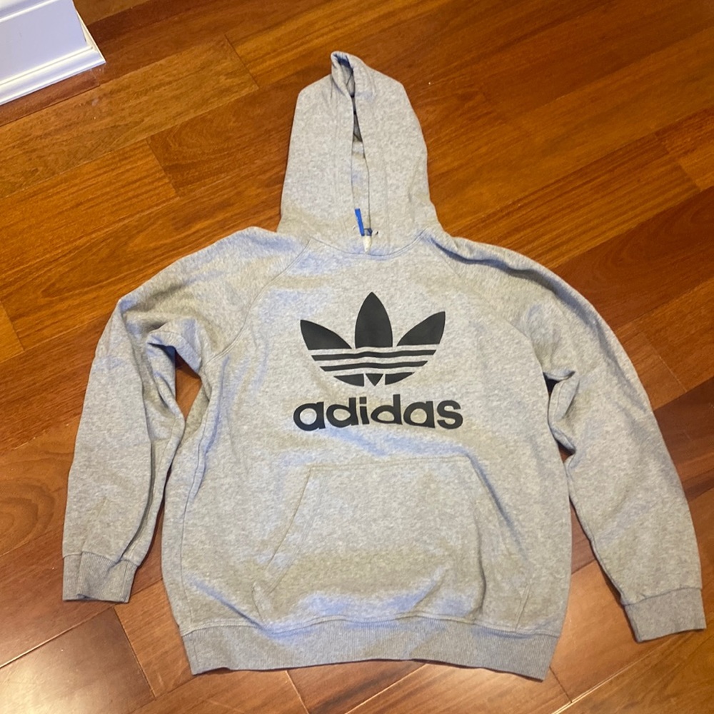 Men’s size medium burgundy, Adidas hoodie with front pockets